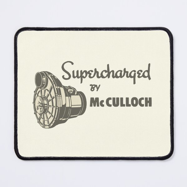 Item preview, Supercharged by McCulloch - gray print designed and sold by retropetrol.
