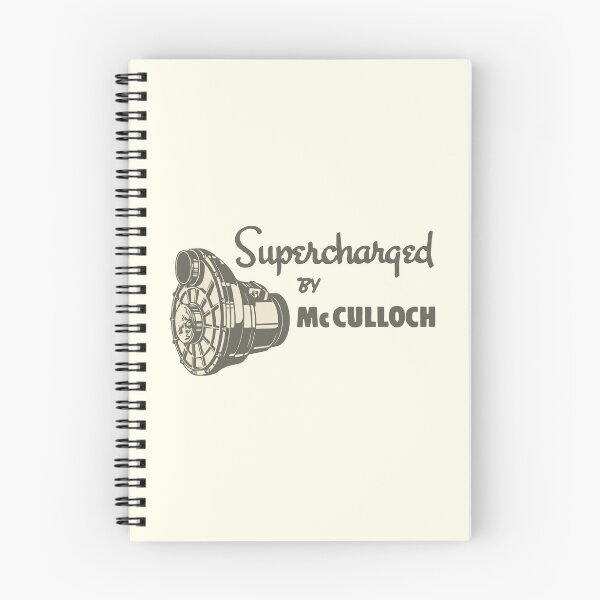 Item preview, Supercharged by McCulloch - gray print designed and sold by retropetrol.