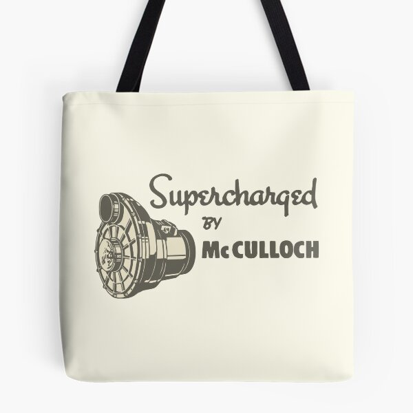 Item preview, Supercharged by McCulloch - gray print designed and sold by retropetrol.
