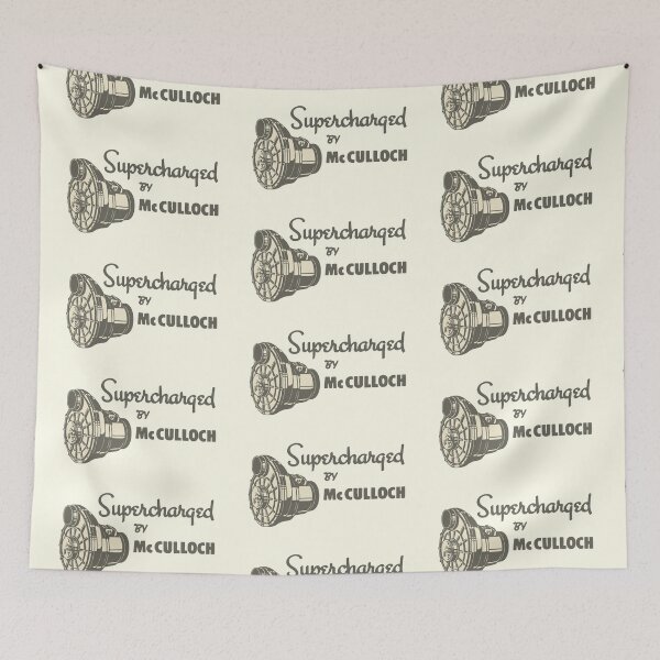 Item preview, Supercharged by McCulloch - gray print designed and sold by retropetrol.