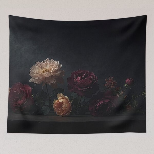 Item preview, Moody Rose Bouquet Dark Floral Painting designed and sold by Rutvain.