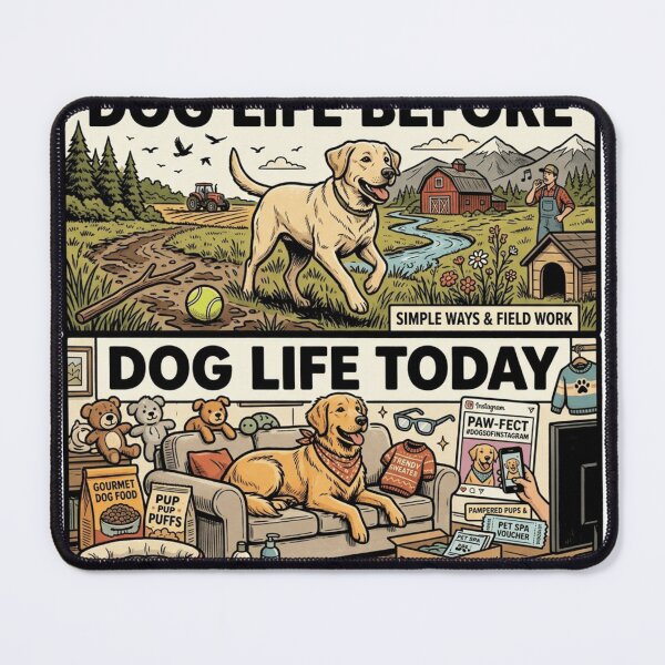 Item preview, Dog Life Then vs Today designed and sold by Imaginarium of Chaos falcon88 .
