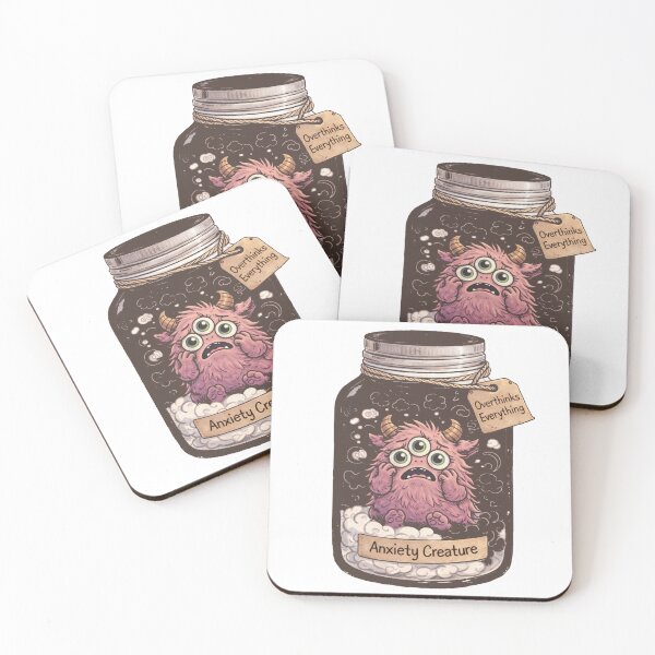 Item preview, Anxiety Creature in a Jar – Overthinks Everything  designed and sold by MythoWorldddd.