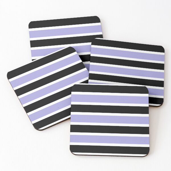 Item preview, Pastel Lilac, Black and White Horizontal Stripes Pattern designed and sold by PurplleArtz .