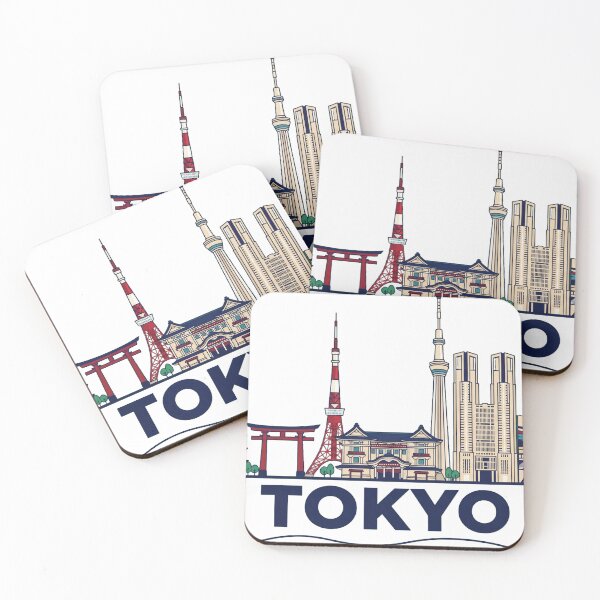 Item preview, Iconic Tokyo City Skyline – Modern & Traditional Landmarks designed and sold by amithc.