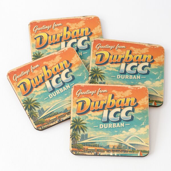 Item preview, Vintage travel poster Durban City Hall – Retro poster South Africa designed and sold by Earth Celebration Designs.