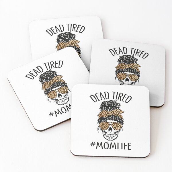 Item preview, Dead Tired Mom Skull Messy Bun Mom Life Mother's Day designed and sold by b3ida-zl.