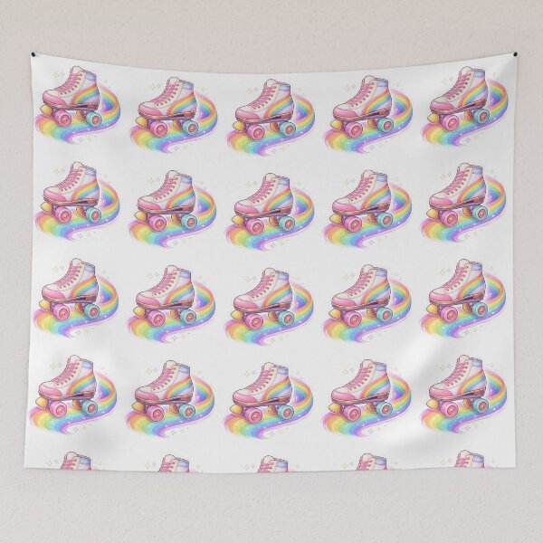 Item preview, Retro Rainbow Roller Skate Kawaii Pastel Aesthetic designed and sold by Dasts Cart.