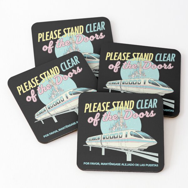 Item preview, Please Stand Clear of the Doors Inspired Monorail Quote Magic Kingdom Retro Trip designed and sold by Kovav.