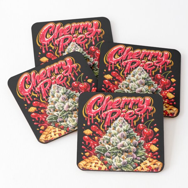 Item preview, Cherry Pie Graffiti Print | Sweet Cherry Hybrid Strain Typography | Euphoric Relaxing designed and sold by WAUZ.