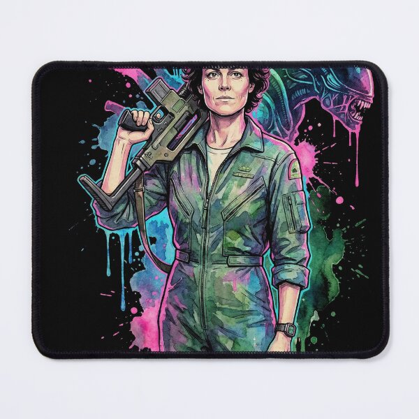 Item preview, Ellen Ripley Flamethrower Ready Aliens 1986 Classic Portrait designed and sold by Senpaiwaves.