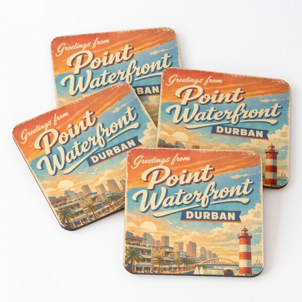 Item preview, Greetings from Point Waterfront – Durban Vintage Travel Poster designed and sold by Earth Celebration Designs.