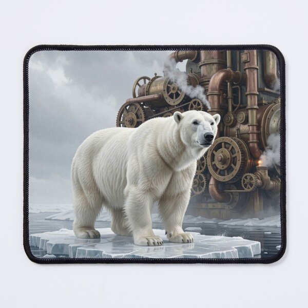 Item preview, Arctic Steampunk Polar Bear – Industrial Fantasy Artwork by FotoworldEdel designed and sold by FotoworldEdel.