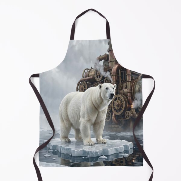 Item preview, Arctic Steampunk Polar Bear – Industrial Fantasy Artwork by FotoworldEdel designed and sold by FotoworldEdel.