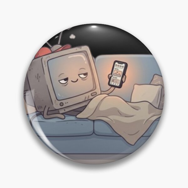 Item preview, Cozy Retro TV – Vintage Tech Lounge Design designed and sold by Dogandesighn.