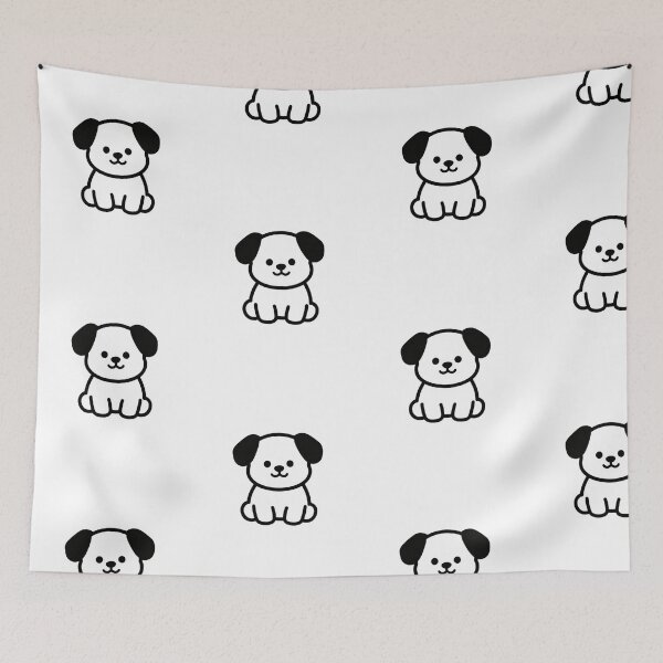Item preview, black and white dog designed and sold by Shazzi_shop.