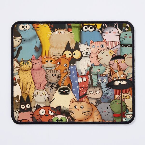 Item preview, Whimsical Gathering of Quirky Cartoon Cats designed and sold by PholPol1959.