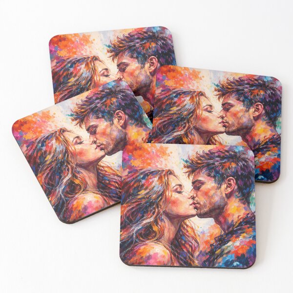 Item preview, El beso: una explosión de color designed and sold by LeA-Art-Lab.