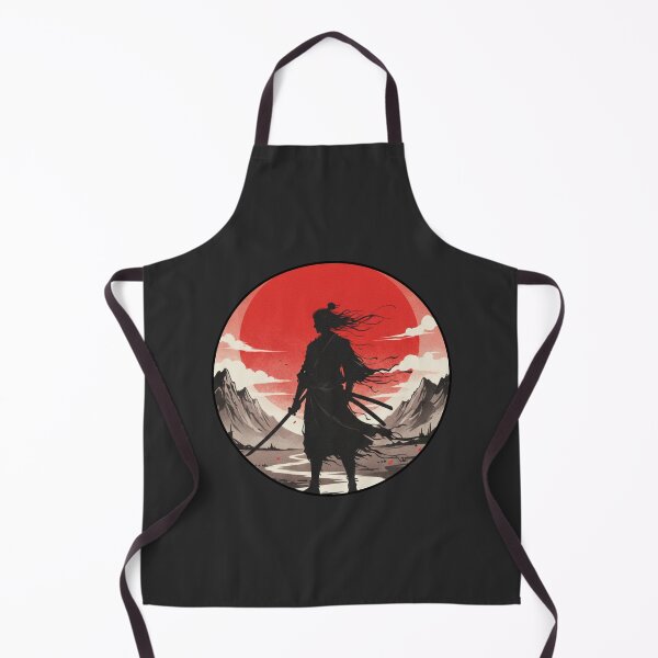 Item preview, Ronin Samurai Sunset – Japanese Warrior Silhouette Red Sun Landscape Digital Artm designed and sold by LavinyArt.