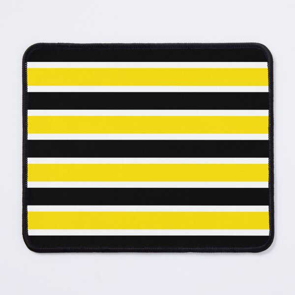 Item preview, Vivid Yellow, Black and White Horizontal Stripes Pattern designed and sold by PurplleArtz .