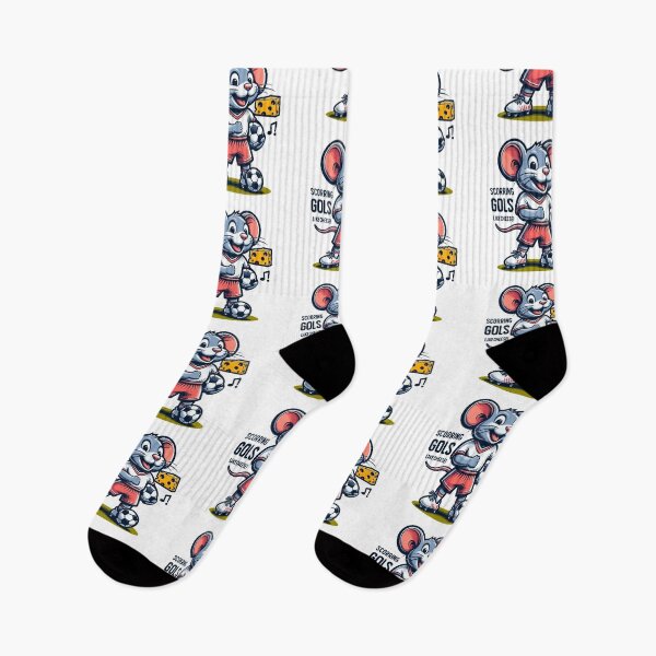 Item preview, Scoring Goals Like Cheese – Funny Mouse Soccer Gift Design designed and sold by CyfroweMysli.