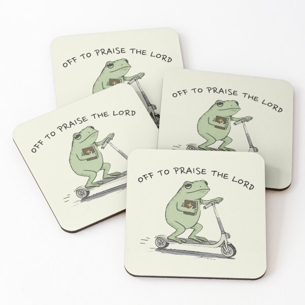 Item preview, Off To Praise The Lord Retro Frog Animal Funny Bible Verse designed and sold by Kovav.