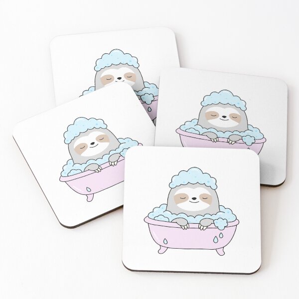 Item preview, Cute Sloth Taking Bubble Bath designed and sold by artwithsushie.
