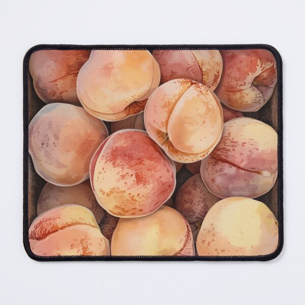 Item preview, Fresh Peaches in Rustic Wooden Box designed and sold by TinyWarmThing.