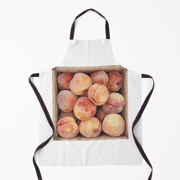 Item preview, Fresh Peaches in Rustic Wooden Box designed and sold by TinyWarmThing.