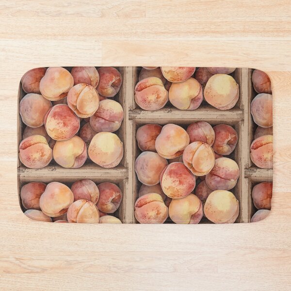 Item preview, Fresh Peaches in Rustic Wooden Box designed and sold by TinyWarmThing.