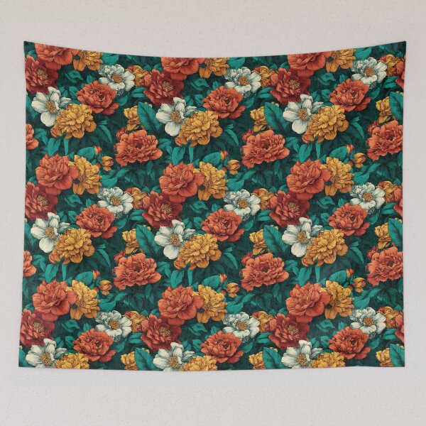 Item preview, Radiant Gardenias Print  - Flower Bouquet Pattern  - Wedding Gift Ideas designed and sold by RoyalStarsPatts.