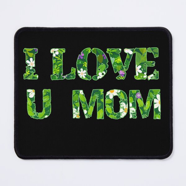 Item preview, I Love U Mom - Floral Botanical Mother Love Typography Art Print designed and sold by DesignArtist.ia.