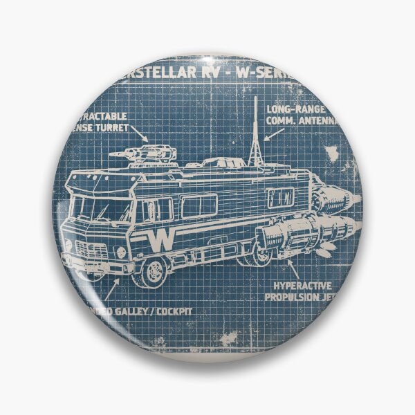 Item preview, Interstellar RV Technical Blueprint Schematic Tee designed and sold by agearb.