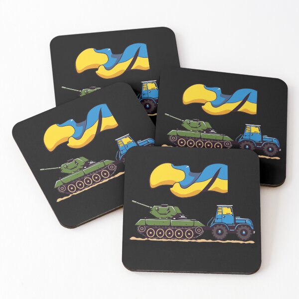 Item preview, Tractor Pulls Tank Ukraine Flag designed and sold by titanosdesign.