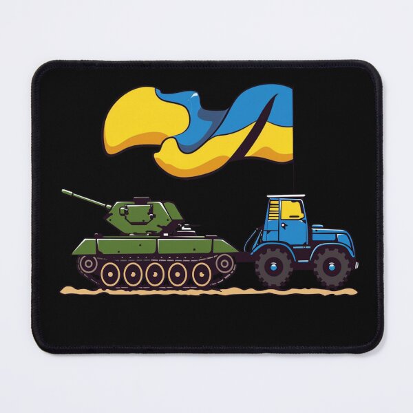 Item preview, Tractor Pulls Tank Ukraine Flag designed and sold by titanosdesign.