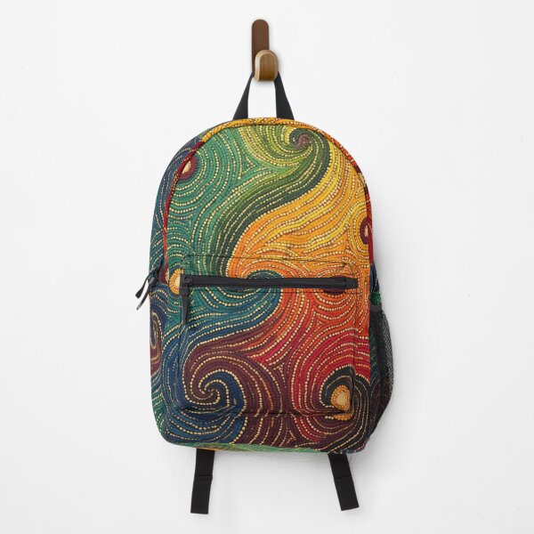 Item preview, Aboriginal Inspired Dot Art - Wavy Wind Over Ocean and Desert designed and sold by GrinGalore.