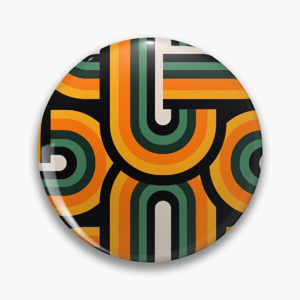 Item preview, Retro 1960's-1970's Vibrant Orange And Green Designs designed and sold by DEC02.