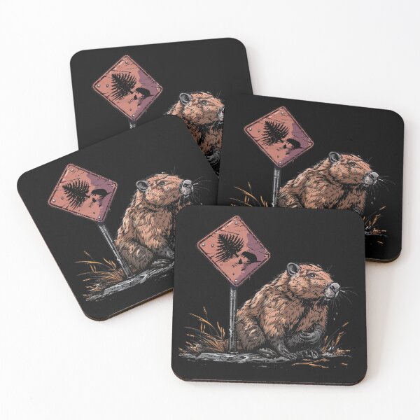 Item preview, Beaver Warning Sign Funny Animal Motif designed and sold by titanosdesign.