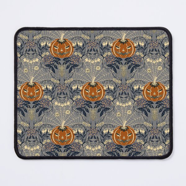 Item preview, Vintage Surreal Halloween Garden Blue with spider and eyeballs designed and sold by NoemiMarozsan.