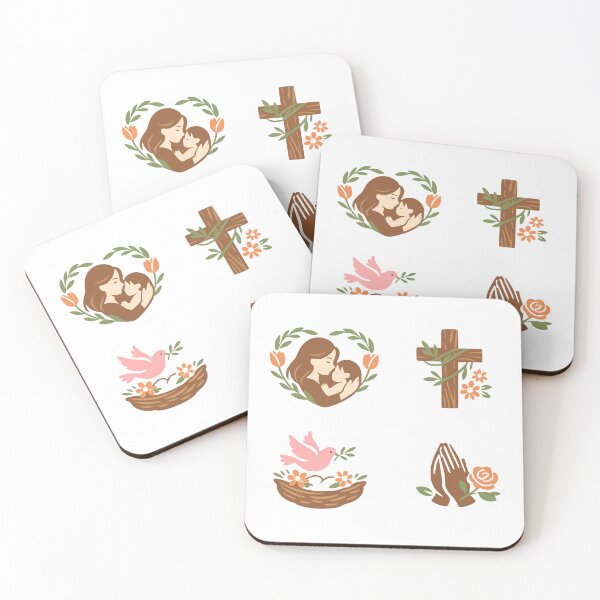 Item preview, Faithful Mother's Day Sticker Pack in Warm Earth Tones designed and sold by FunFitLife Studio.