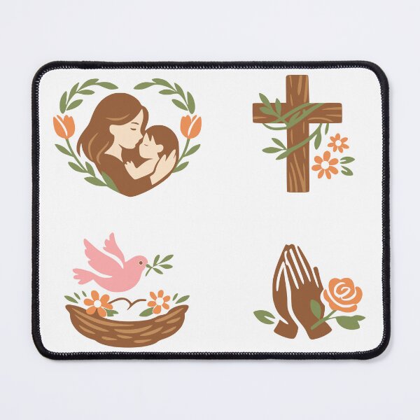 Item preview, Faithful Mother's Day Sticker Pack in Warm Earth Tones designed and sold by FunFitLife Studio.