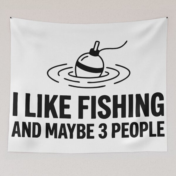 Item preview, I Like Fishing And Maybe 3 People  Funny Fishing Gift T-Shirt for Fisherman, Introvert Angler Humor designed and sold by BambaKchula.