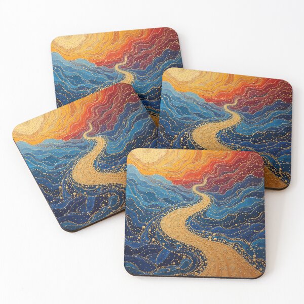 Item preview, Aboriginal Inspired Dot Art - Ocean Solar Path designed and sold by GrinGalore.