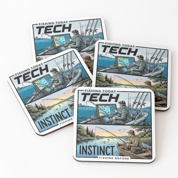 Item preview, Fishing Today vs Before Tech vs Instinct Sticker – Smart Fishing vs Real Skills designed and sold by Imaginarium of Chaos falcon88 .