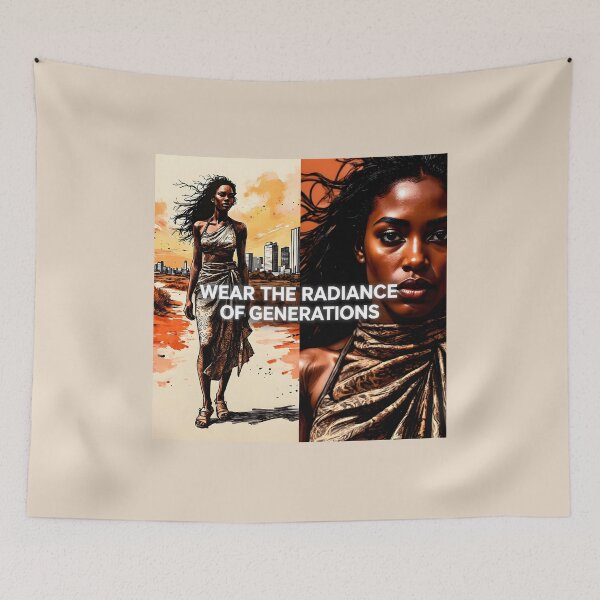 Item preview, Wear the Radiance of Generations — Split‑Screen Portrait of Determination & Heritage designed and sold by Creative-RE.