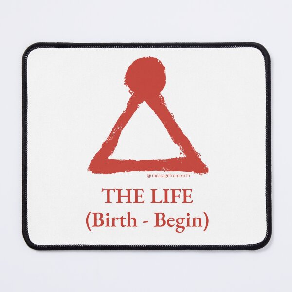 Item preview, Life - Neolithic Cipher - Birth and Begin - Minimalist T-Shirt - #2 designed and sold by Message from Earth.