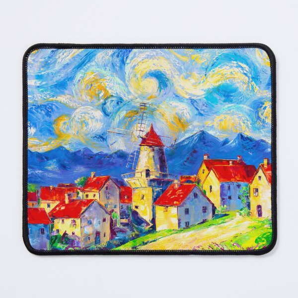 Item preview, The Old Windmill in the Mountains designed and sold by Natalia_Shchip.