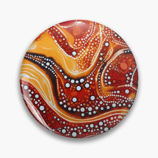 Item preview, Aboriginal Inspired Dot Art - Volcanic Lava Pattern designed and sold by GrinGalore.