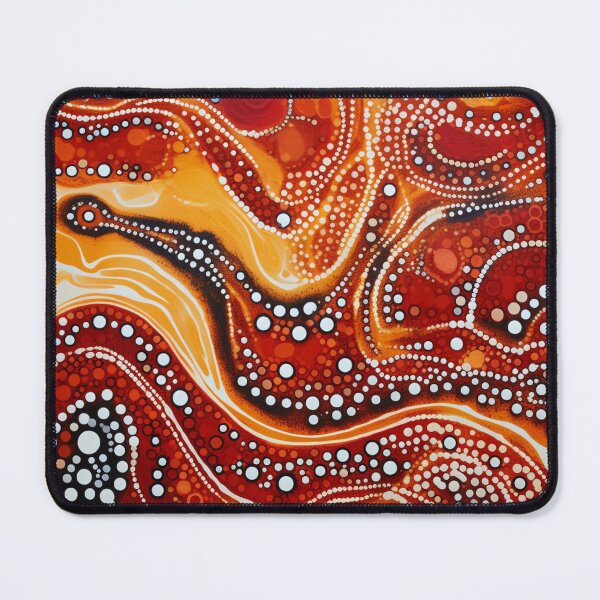 Item preview, Aboriginal Inspired Dot Art - Volcanic Lava Pattern designed and sold by GrinGalore.
