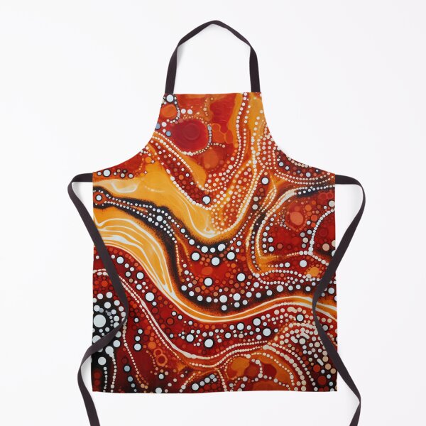 Item preview, Aboriginal Inspired Dot Art - Volcanic Lava Pattern designed and sold by GrinGalore.
